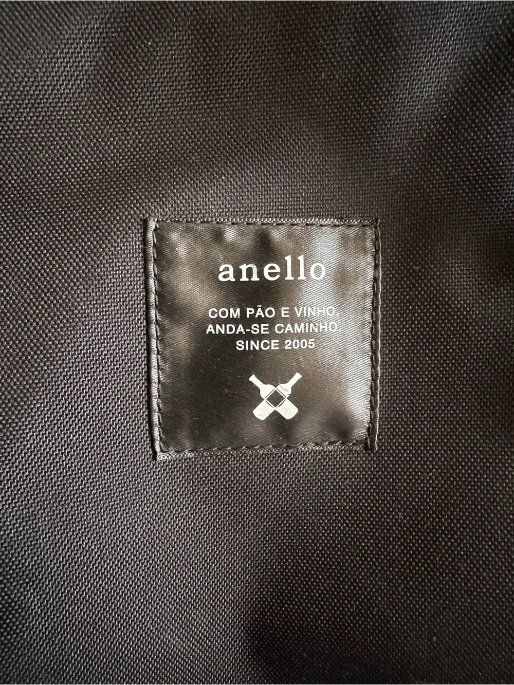 Anello Black Canvas Backpack with Gold Hardware